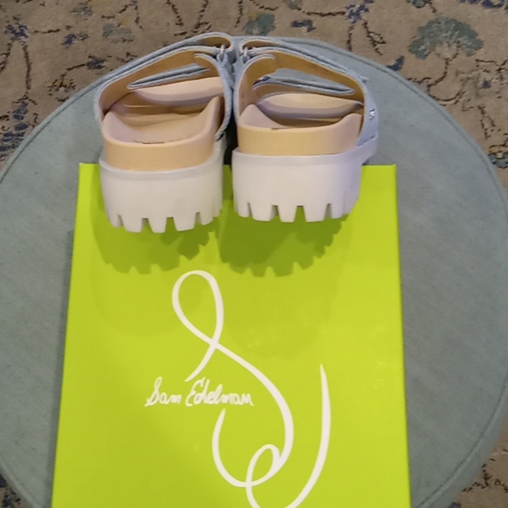 Sam Edelman Light Blue Denim Sandals - Picture 4 of 4
